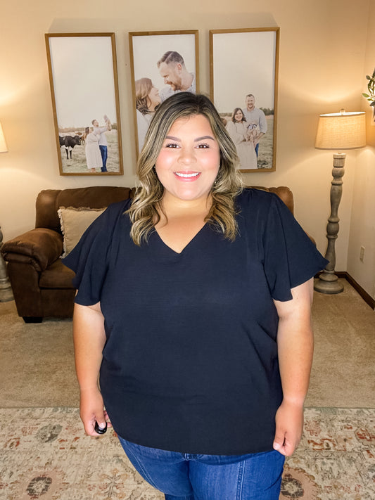 Curvy So Dainty Top in Black