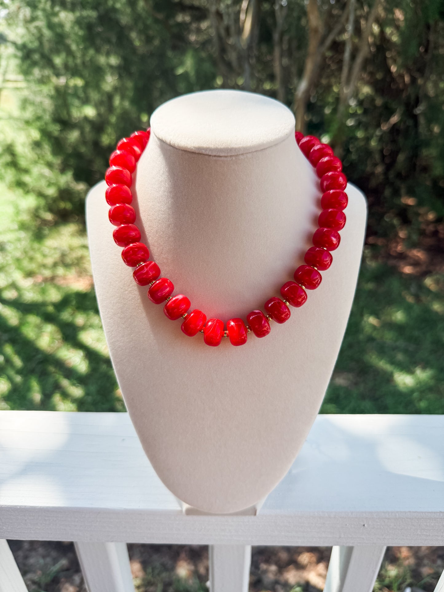 Red Beaded Necklace