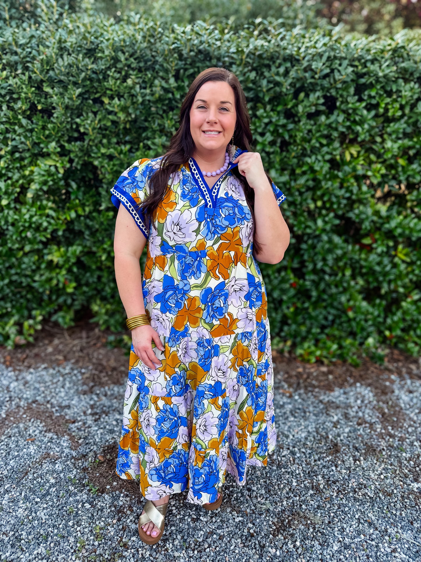 Curvy Full Bloom Midi Dress