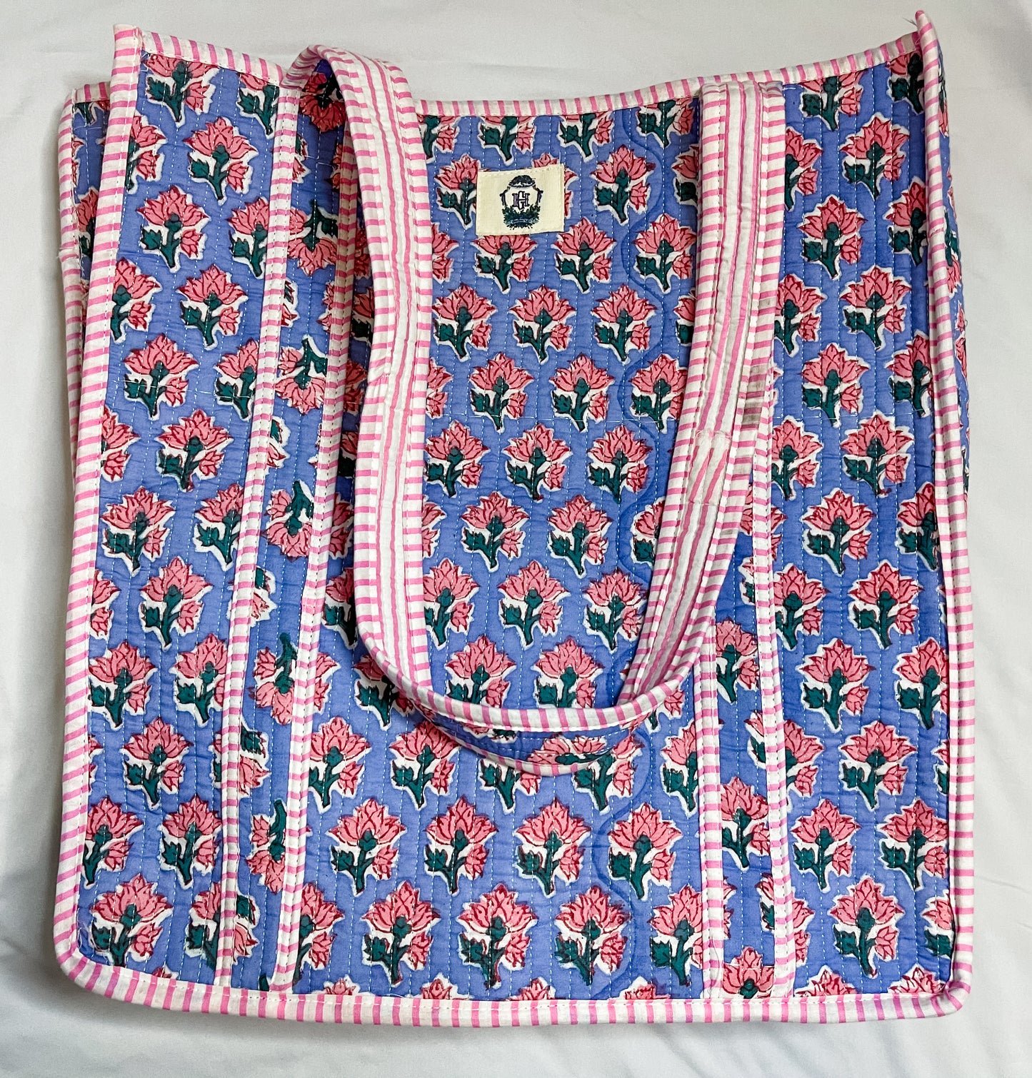 Pink Blossom Quilted Tote