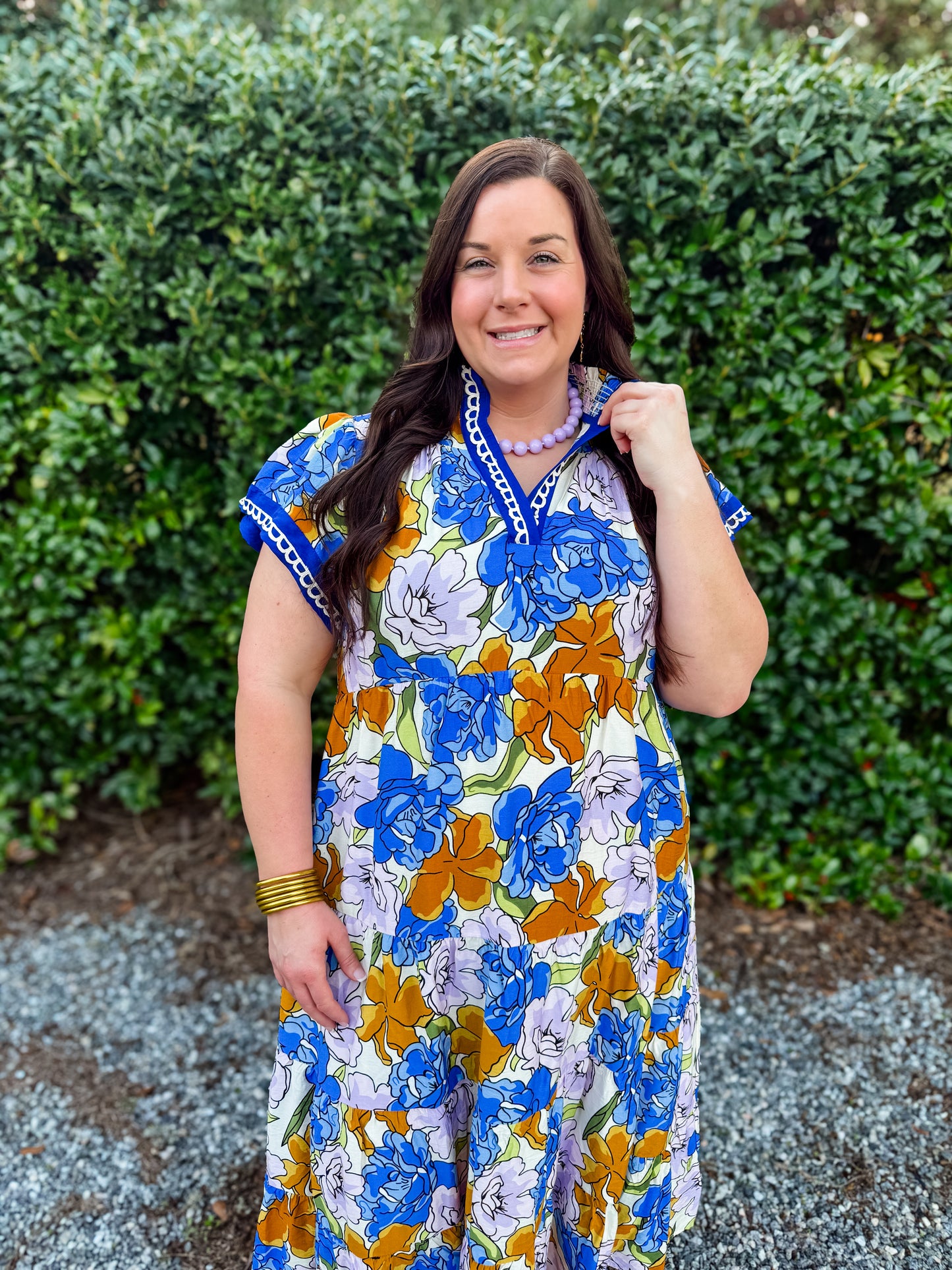 Curvy Full Bloom Midi Dress