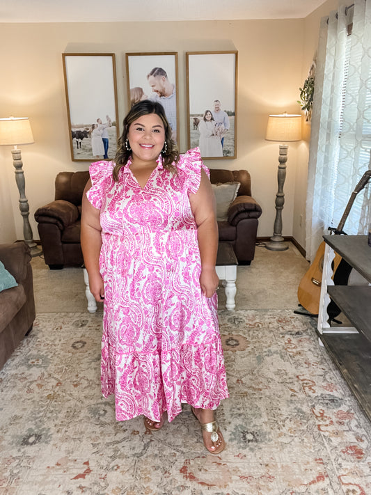 Curvy Southern Charm Midi Dress