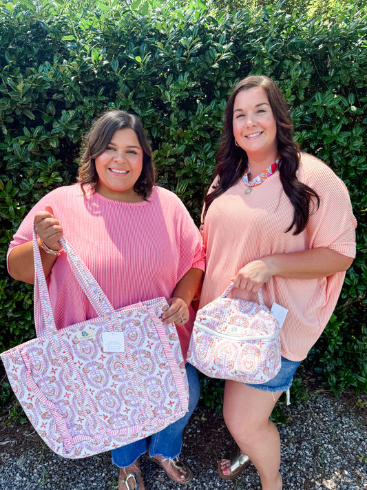 Dahlia Large Quilted Tote