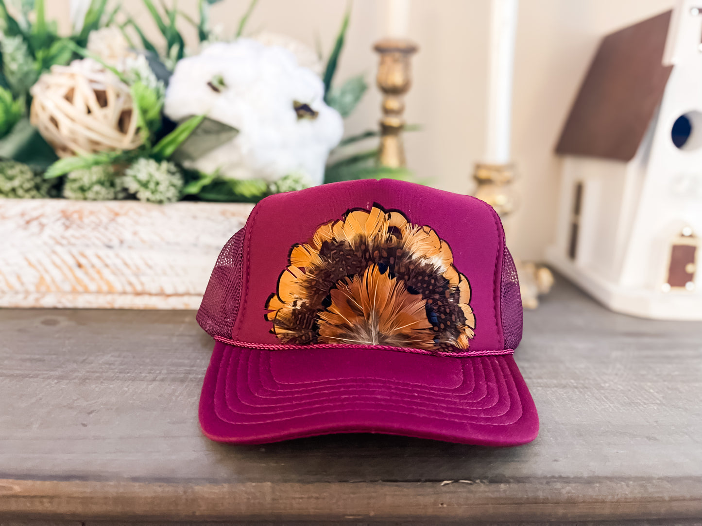 Feathered Trucker Hat