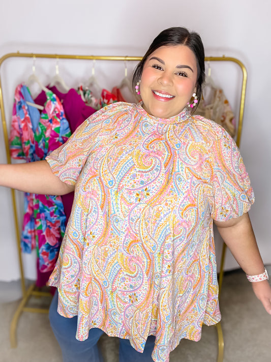 Curvy Precious Paisley Top