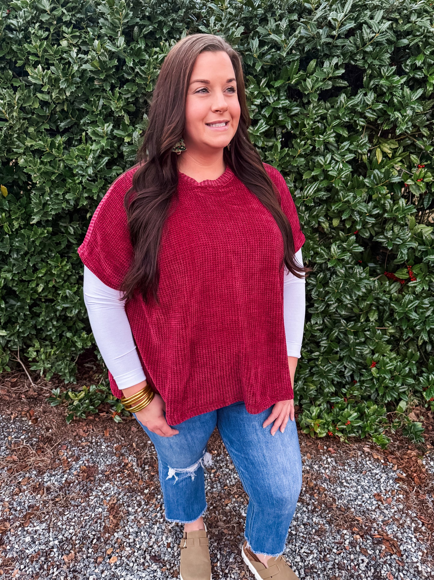 Curvy Cheerful Chenille Top