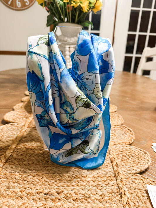 Whimsy Blue Scarf Necklace