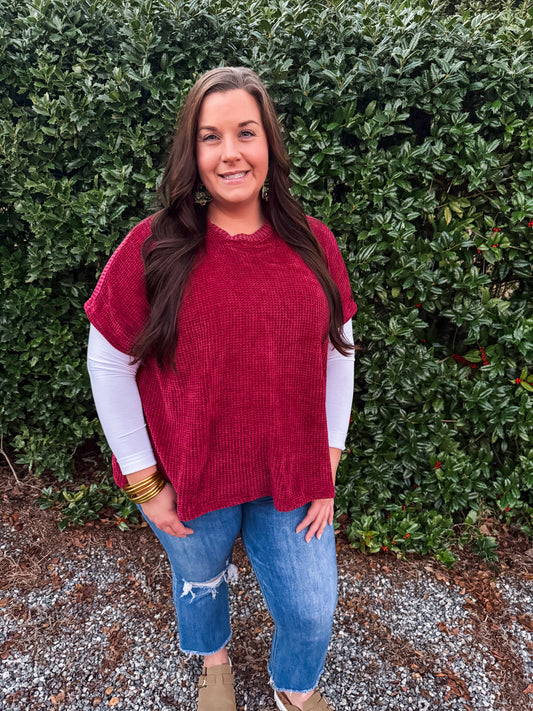 Curvy Cheerful Chenille Top