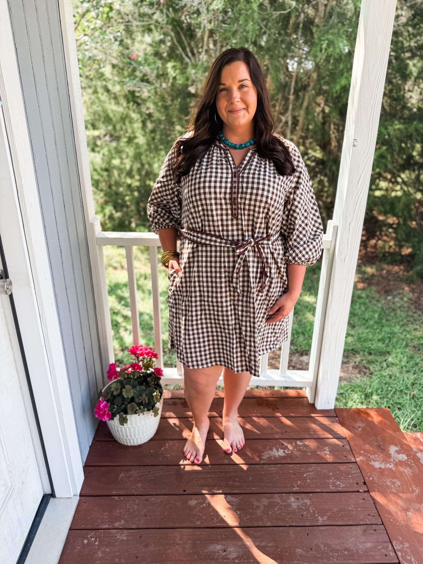 Harvest Gingham Dress
