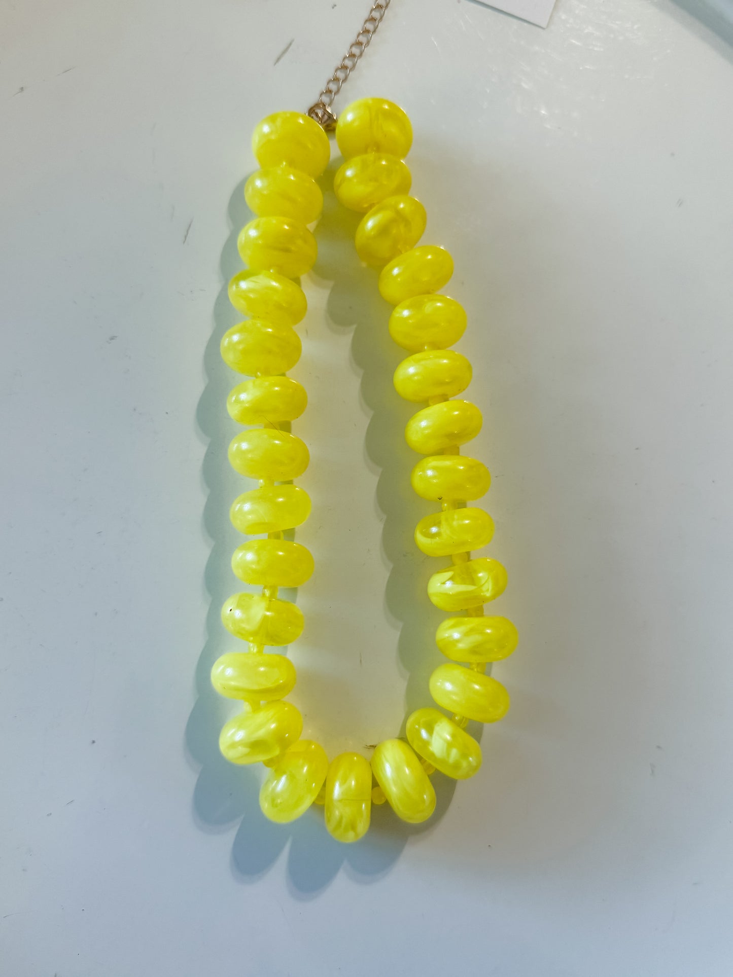 Hart Designs | Yellow Marbled Beaded Necklace
