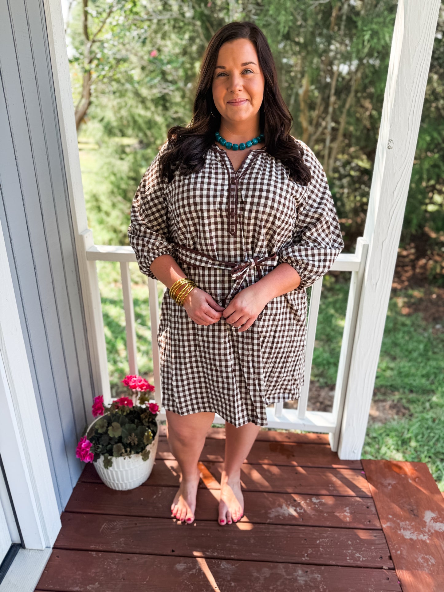 Harvest Gingham Dress