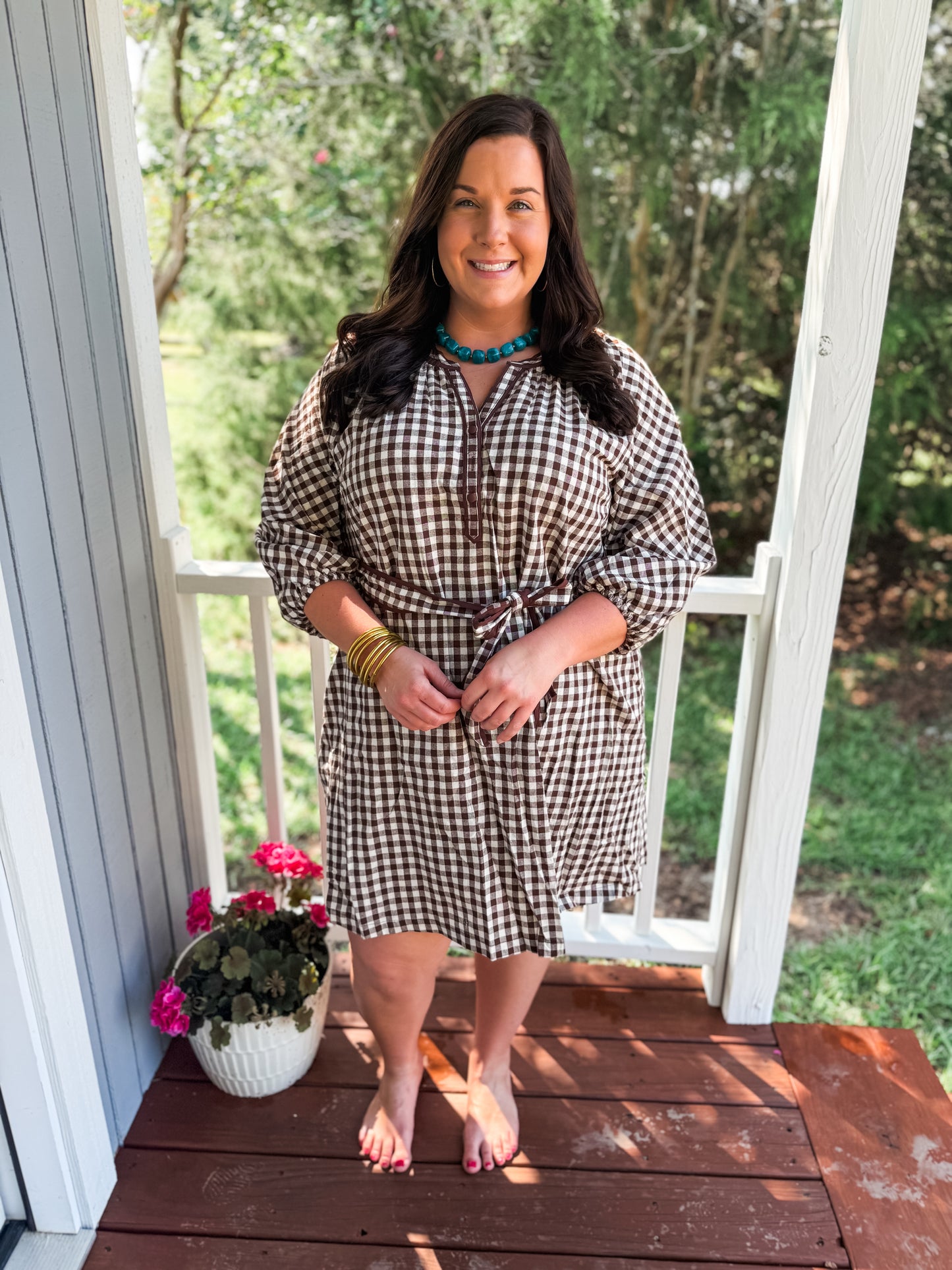 Harvest Gingham Dress