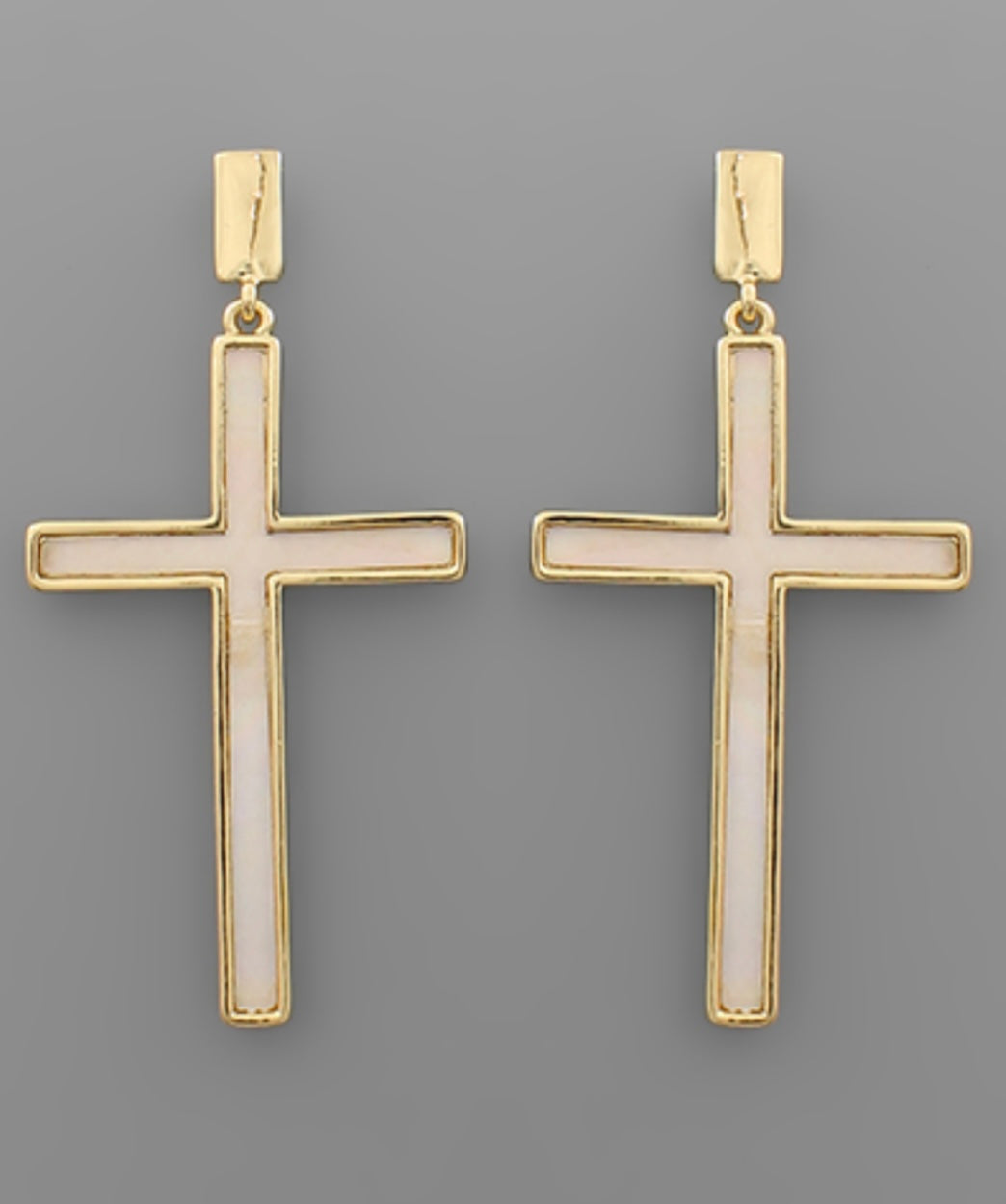 Shell Cross Earrings