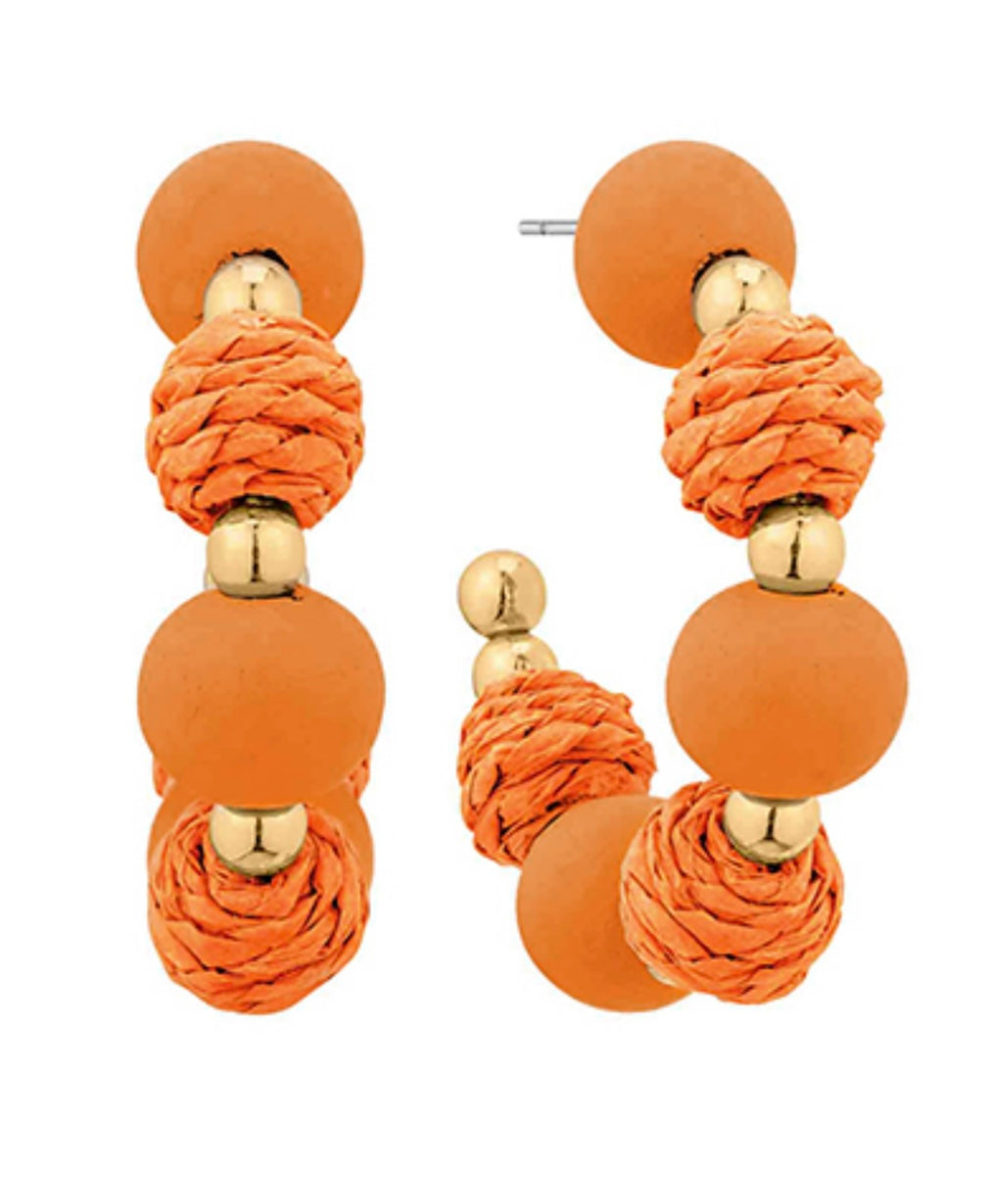 Dress Me Up Hoops in Orange