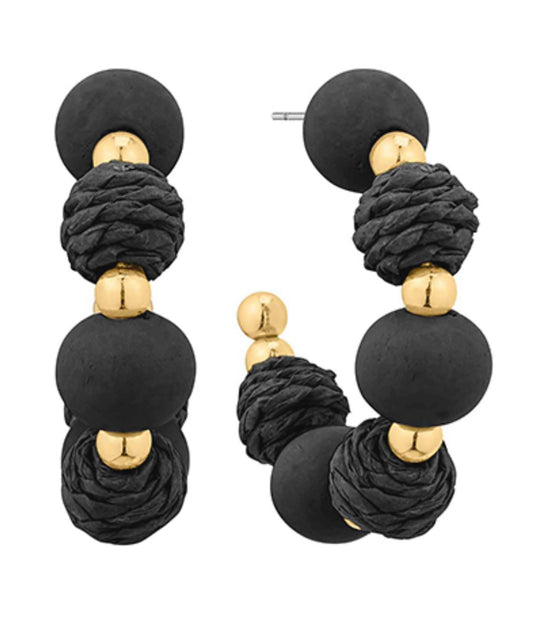 Dress Me Up Hoops in Black