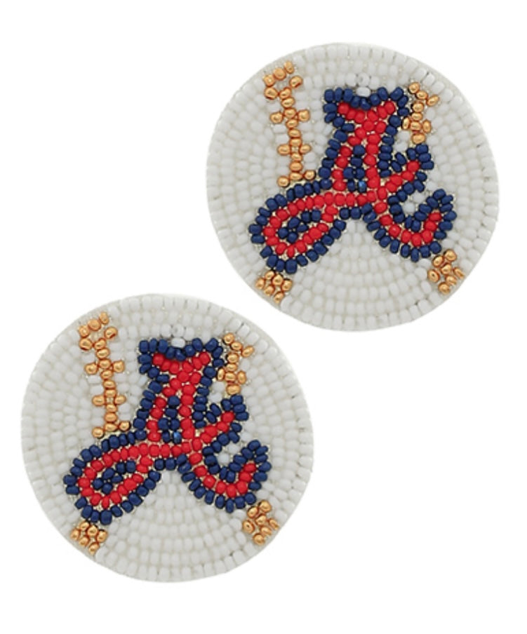 Braves Beaded Earrings