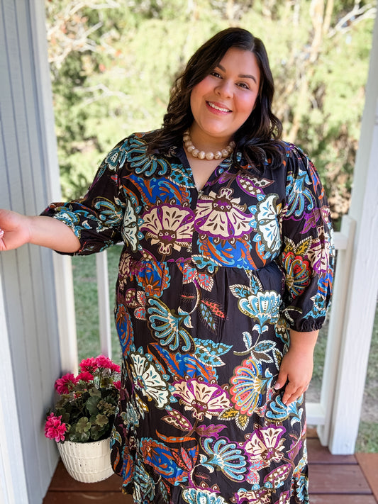 Autumn Muse Midi Dress