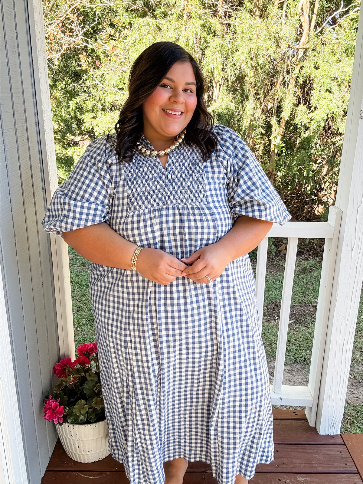Curvy Plaid About Fall Midi Dress