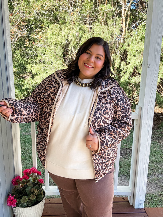 Leopard Cozy Cloud Jacket