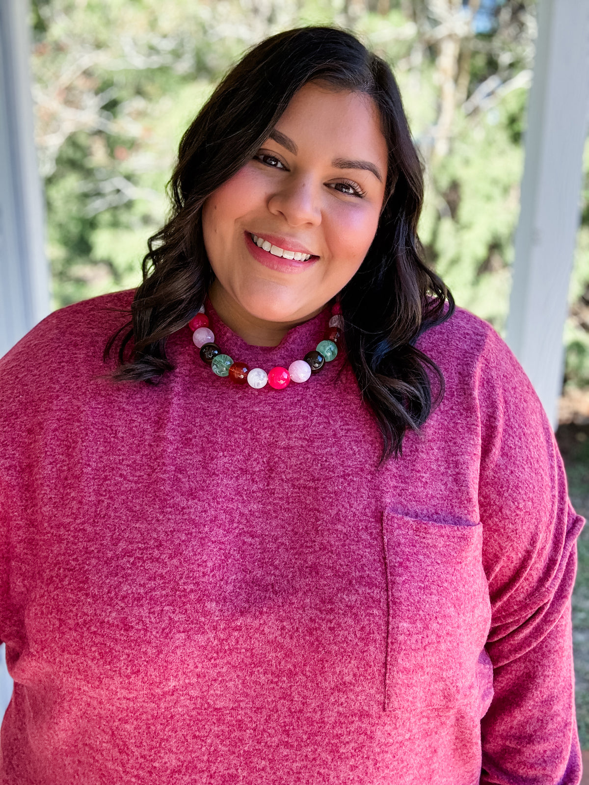 Curvy Cabernet Cozy Season Sweater
