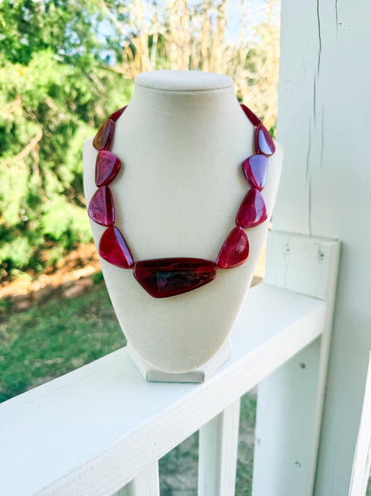 The Sharon Necklace | Cranberry
