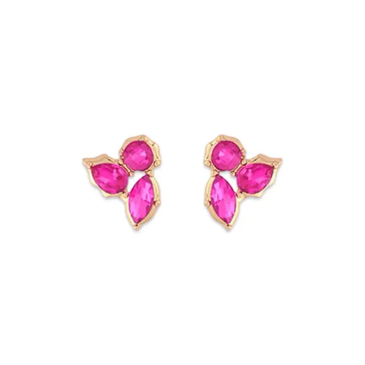 Fuschia Garden Party Studs